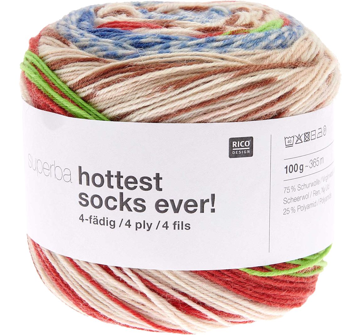 Rico Design Superba Hottest Socks Ever! - Mouliné