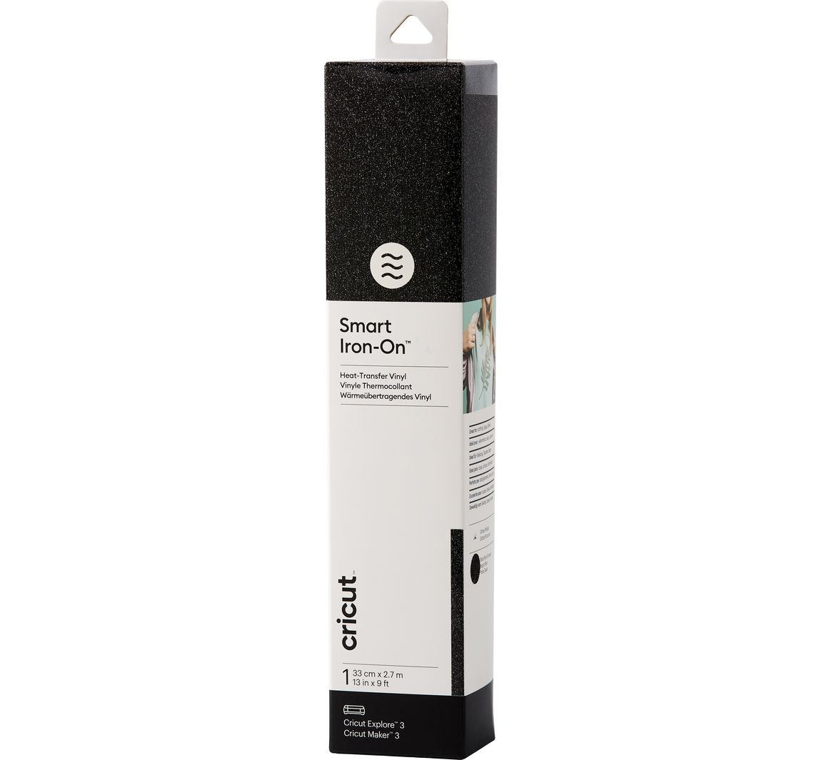 Cricut Aufbügelfolie Smart Iron-on, 33 x 270 cm - Glitter Black
