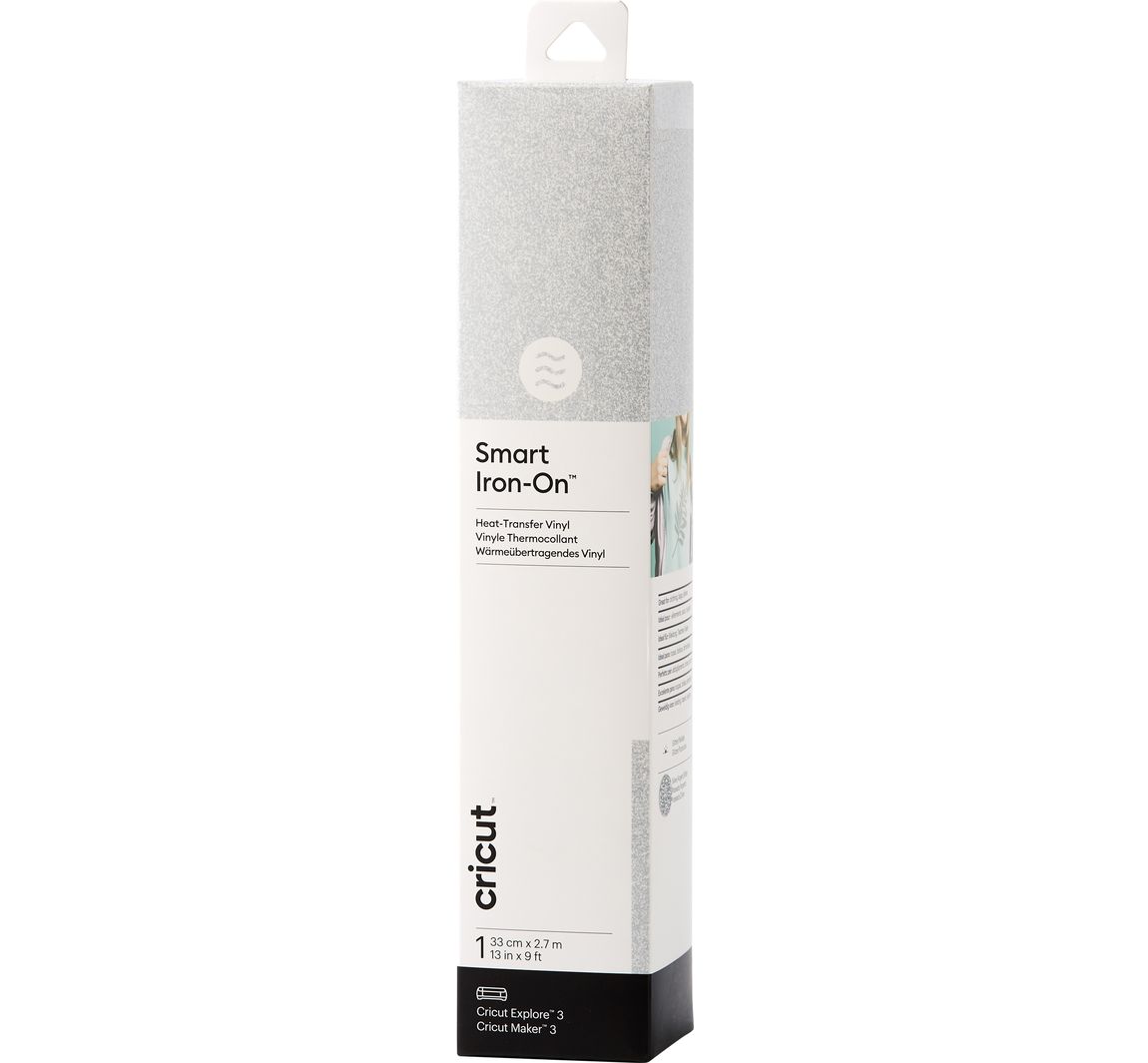 Cricut Aufbügelfolie Smart Iron-on, 33 x 270 cm - Glitter Silver