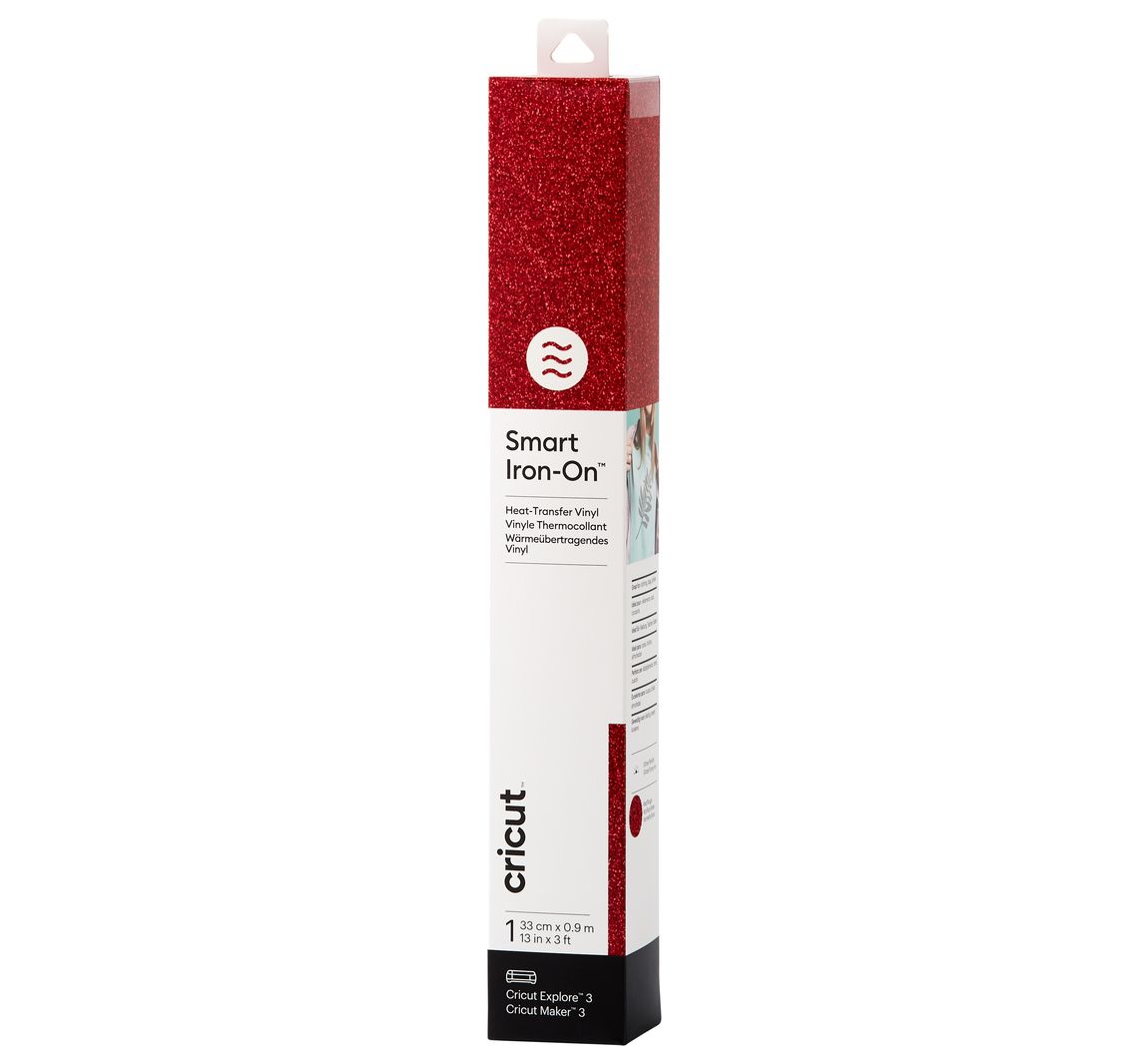 Cricut Aufbügelfolie Smart Iron-on, 33 x 90 cm - Glitter Red