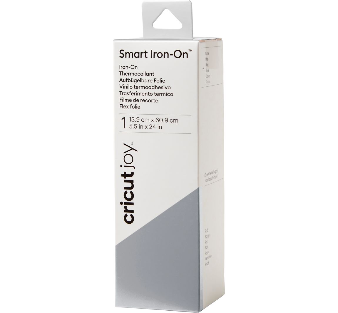 Cricut Joy Aufbügelfolie Smart Iron-On, 13,9 x 60,9 cm - Silver