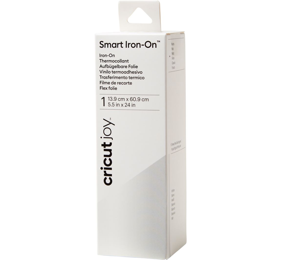 Cricut Joy Aufbügelfolie Smart Iron-On, 13,9 x 60,9 cm - White