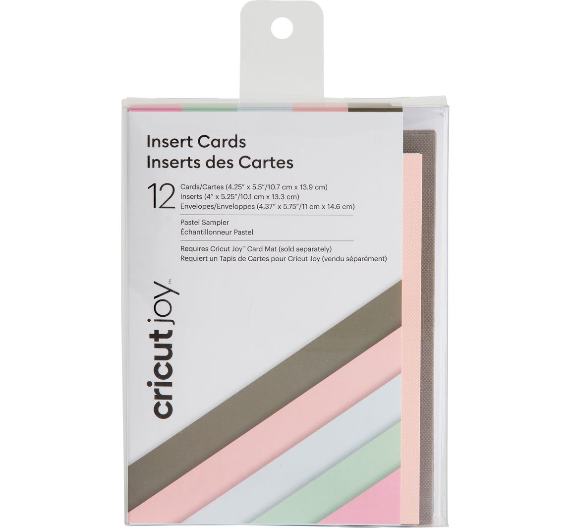 Cricut Joy Doppelkarten mit Einleger & Umschlägen Insert Cards, 10,7 cm x 13,9 - Pastel/Grey