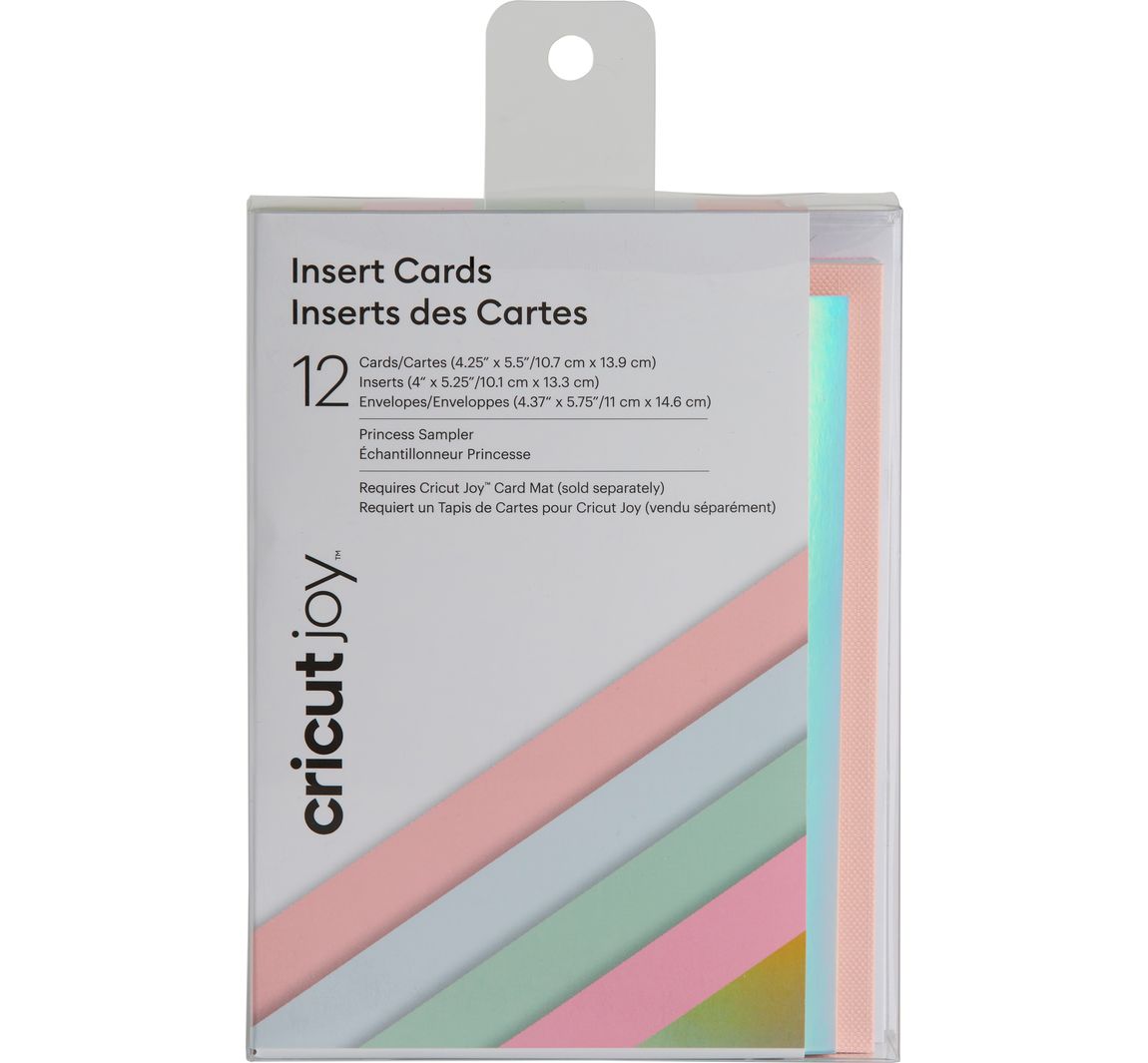 Cricut Joy Doppelkarten mit Einleger & Umschlägen Insert Cards, 10,7 cm x 13,9 - Princess/Silver Holographic