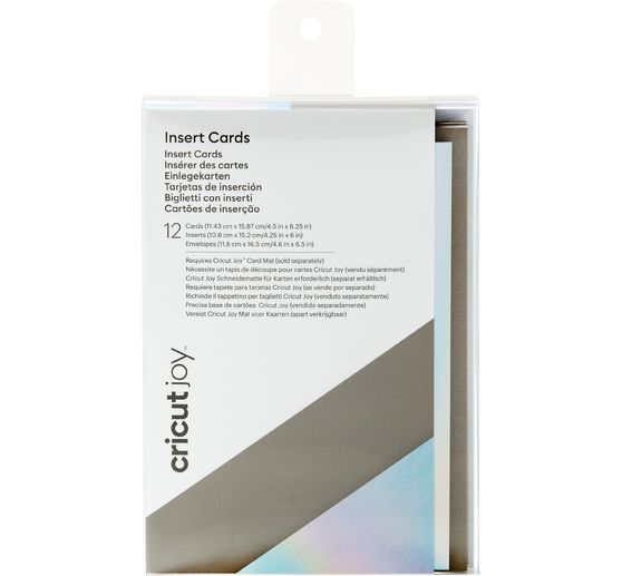 Cricut Joy Doppelkarten mit Einleger & Umschlägen "Insert Cards", 11,43 x 15,87 