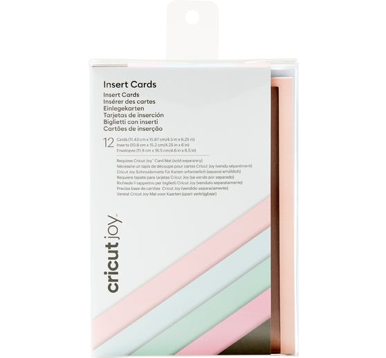 Cricut Joy Doppelkarten mit Einleger & Umschlägen "Insert Cards", 11,43 x 15,87 