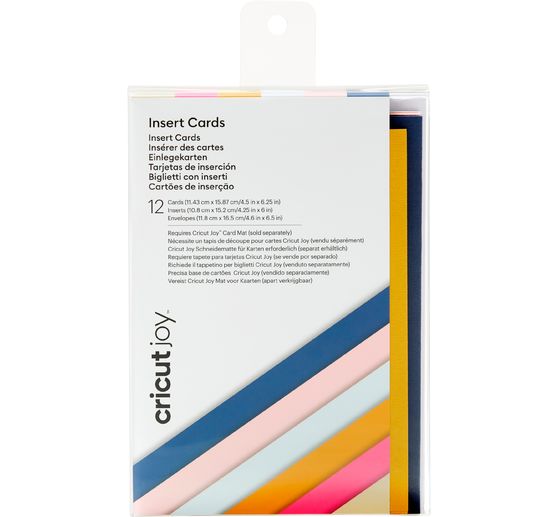 Cricut Joy Doppelkarten mit Einleger & Umschlägen "Insert Cards", 11,43 x 15,87 