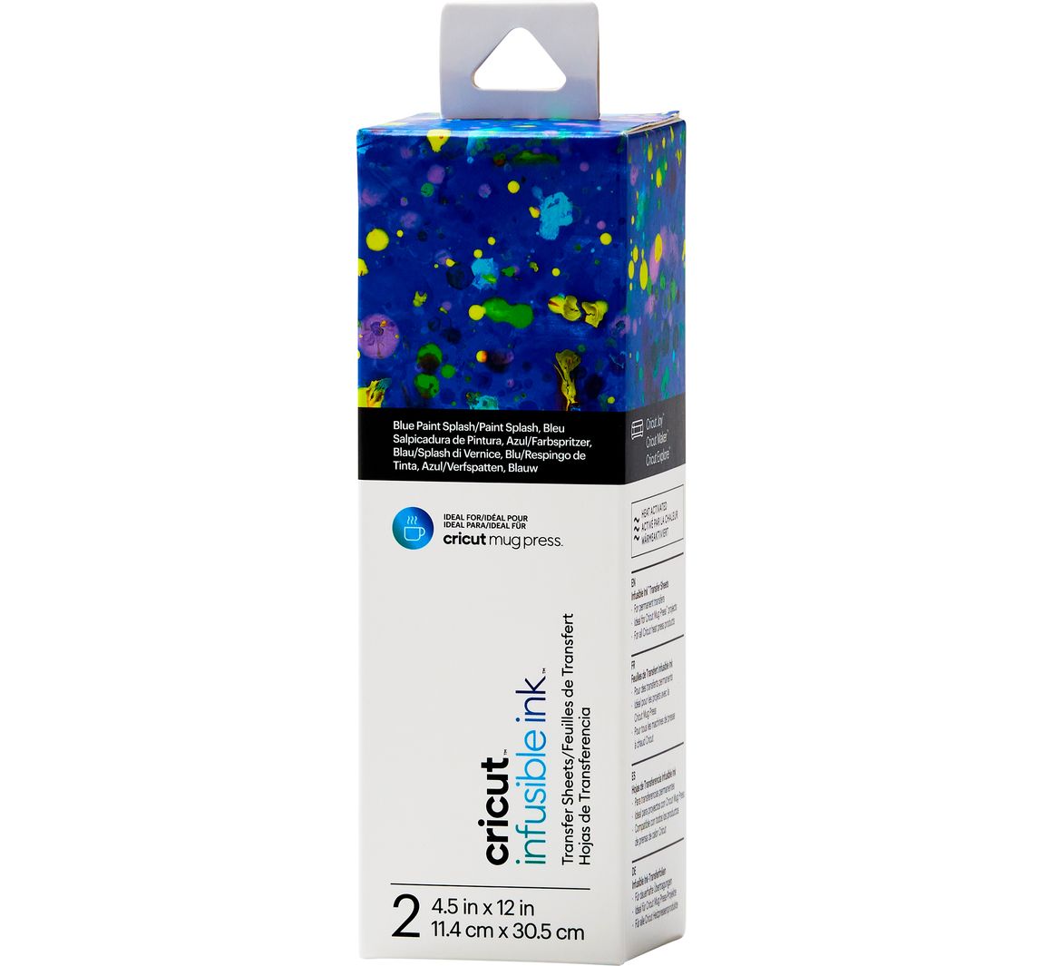 Cricut Motiv Transferbogen "Infusible Ink", 11,4 x 30,5 cm - Blue Paint Splash