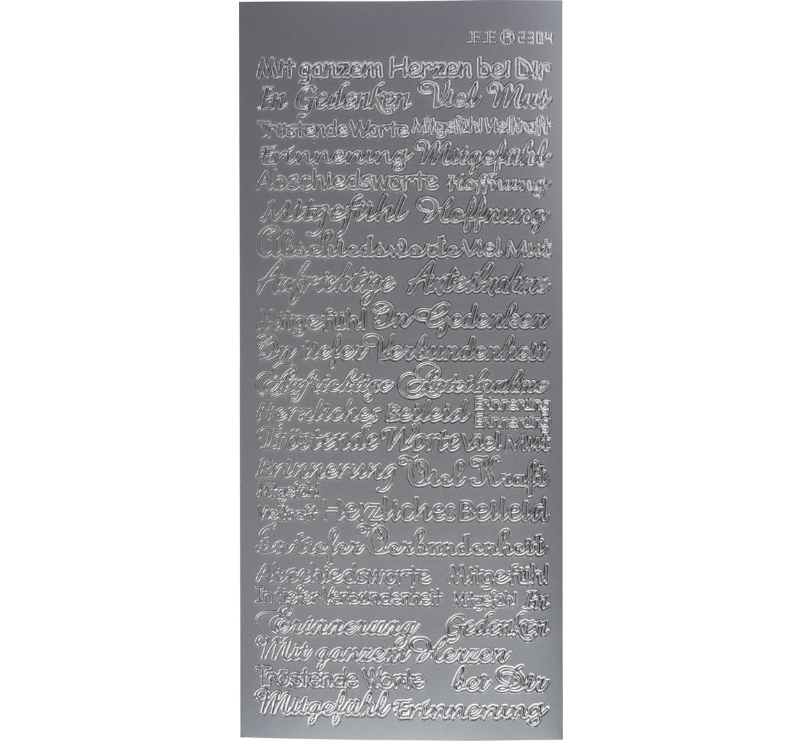 Reliefsticker "Mitgefühl" - Silber