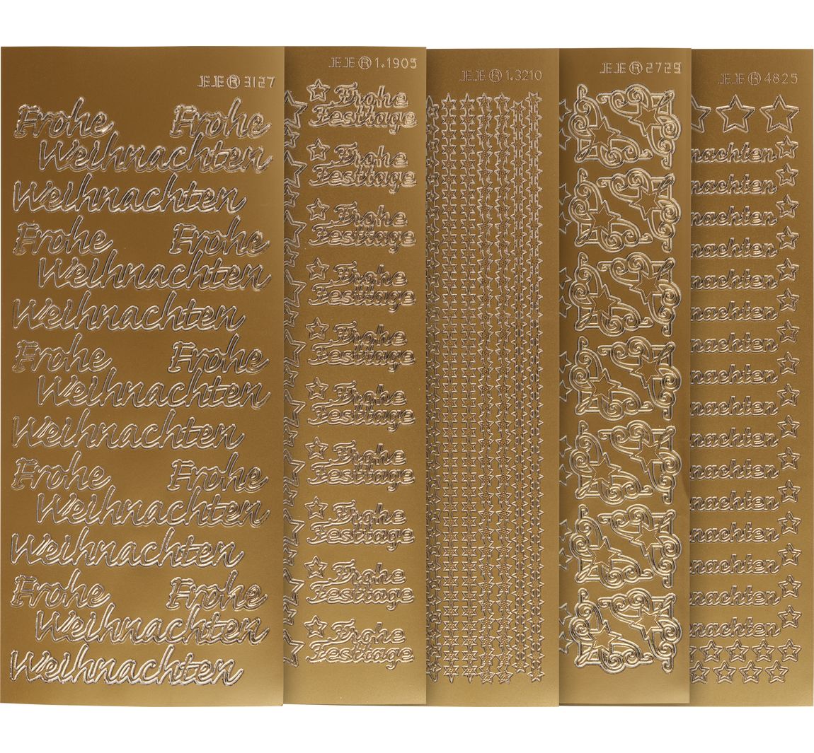 VBS Reliefsticker-Set "Frohe Weihnachten" - Gold