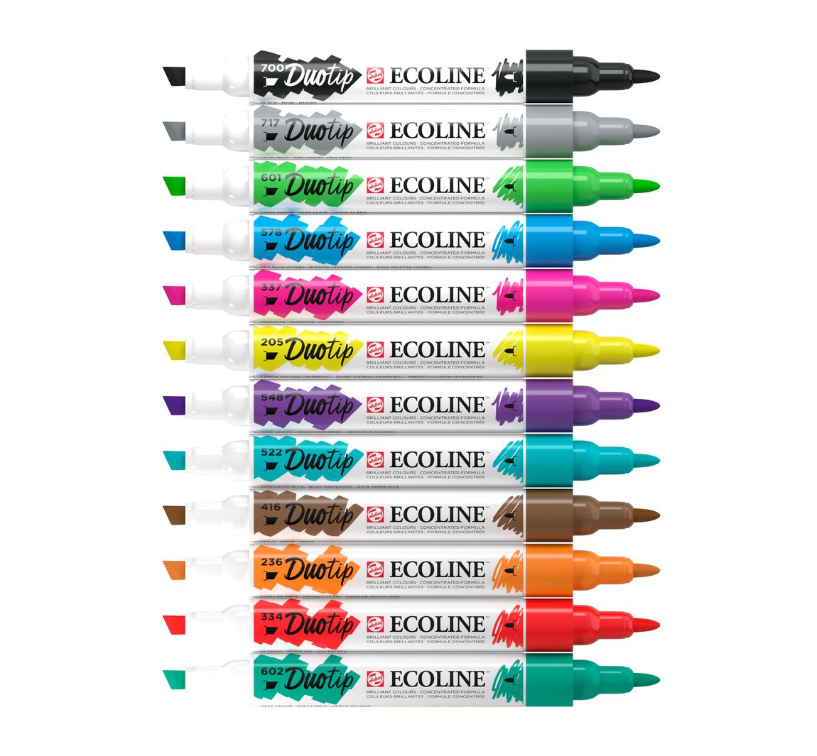 Talens Ecoline Duotip "Basis-Set" - 12 Farben