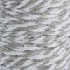 Baumwollkordel, 2 mm, Rolle à 25 m Grau/Weiß