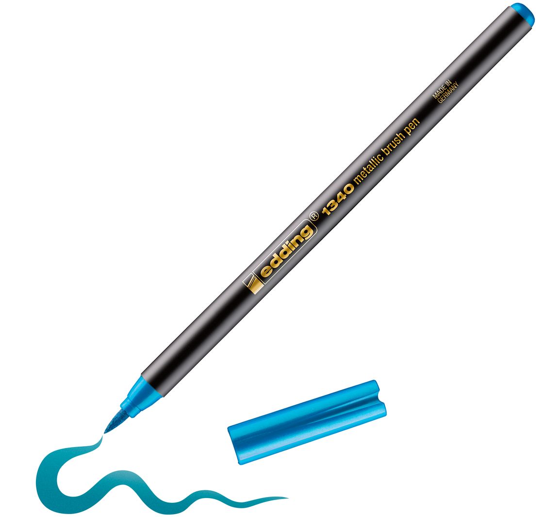 edding 1340 Pinselstift "Metallic" - Blau