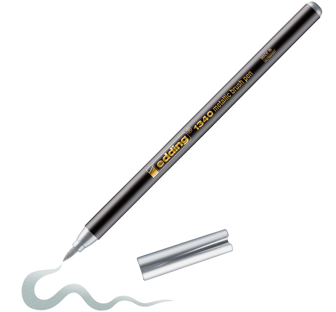 edding 1340 Pinselstift "Metallic" - Silber