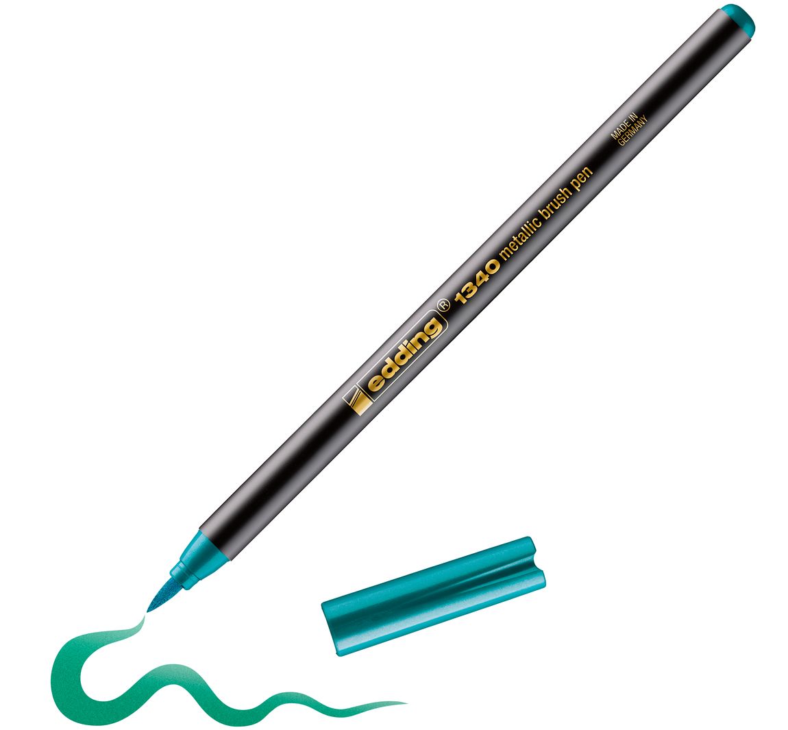 edding 1340 Pinselstift "Metallic" - Grün