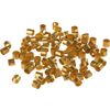 Quetschperlen, Flach Gold
