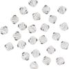 Glass cut glitter beads, 4 mm Crystal