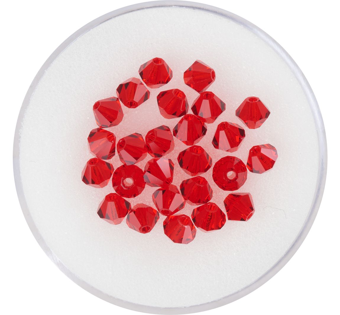 Glasschliffglitzerperlen, 4 mm - Light Siam