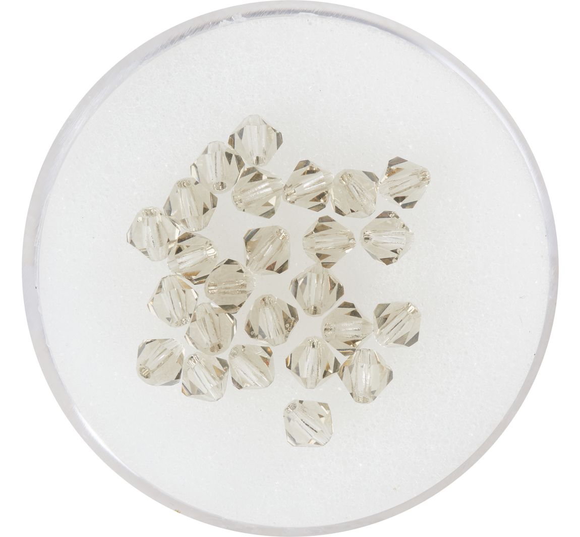 Glasschliffglitzerperlen, 4 mm - Black Diamond