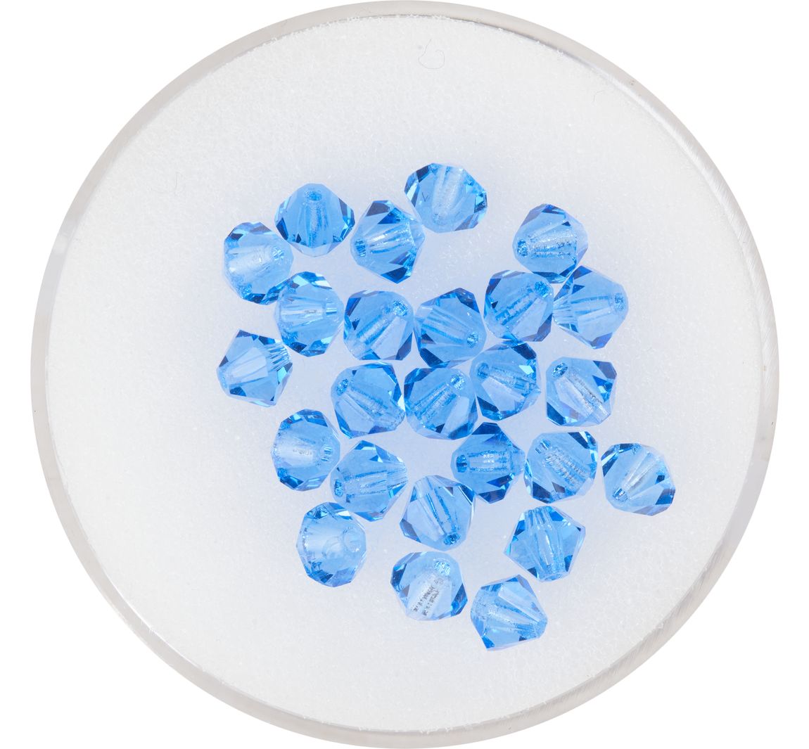 Glasschliffglitzerperlen, 4 mm - Sapphire