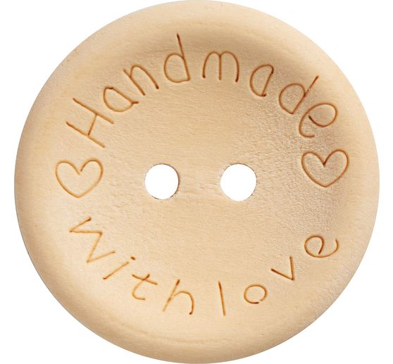 VBS Holzknöpfe "Handmade with love", 100 Stück