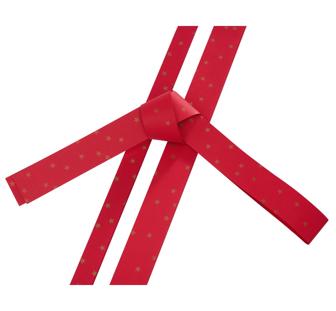Papierstreifen "Goldsterne" - Rot