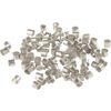 Quetschperlen, Flach Silber