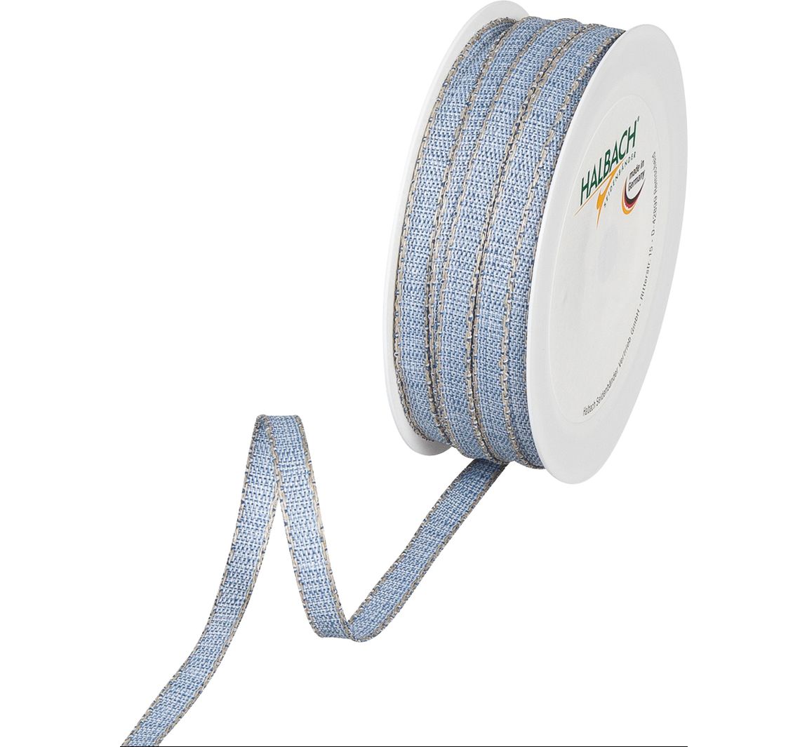 Band mit Leinenkante - Blau