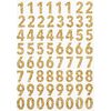 Glitzer-Sticker "Zahlen" Gold