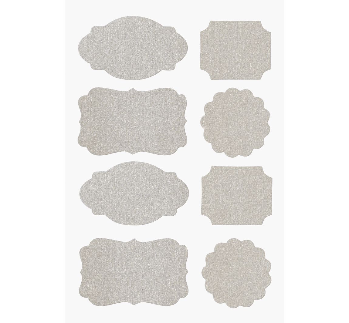 Papier Sticker "Etiketten" - Silber