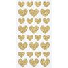 Glitzer-Sticker "Herzen" Gold