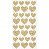 Glitzer-Sticker "Herzen" Gold