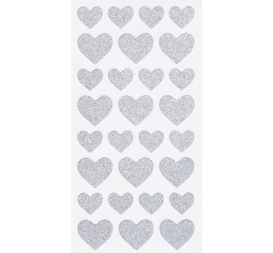 Glitzer-Sticker "Herzen"