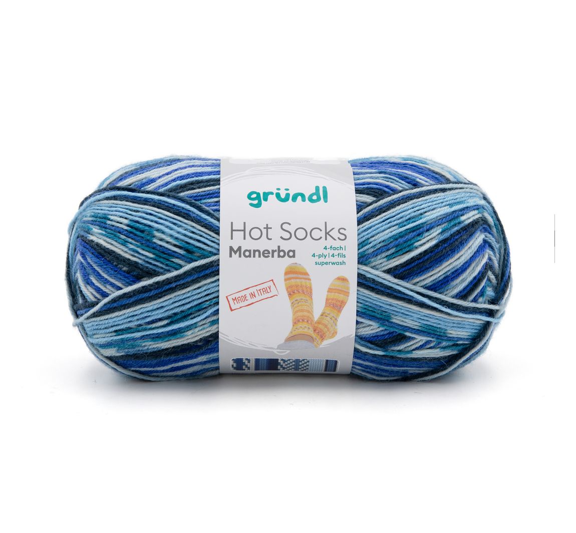 Gründl Hot Socks Manerba - Hellblau/Royalblau/Nachtblau/Natur
