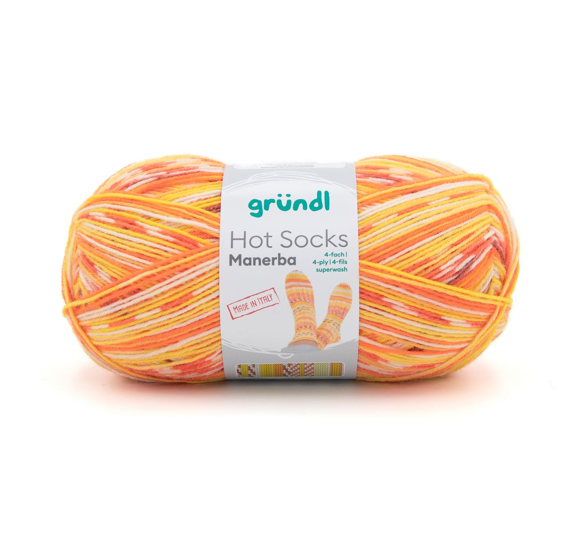 Gründl Hot Socks Manerba - Orange/Gelb/Natur
