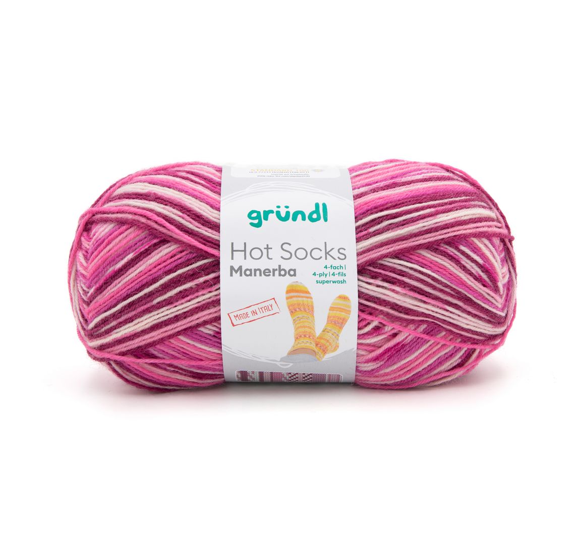 Gründl Hot Socks Manerba - Pink/Bordeaux/Flamingo/Natur