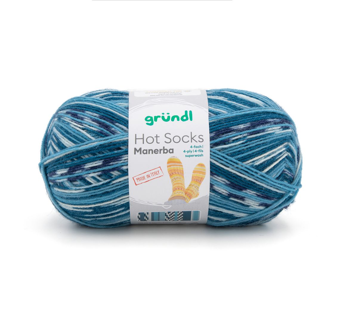 Gründl Hot Socks Manerba - Petrolblau/Gletscherblau/Natur