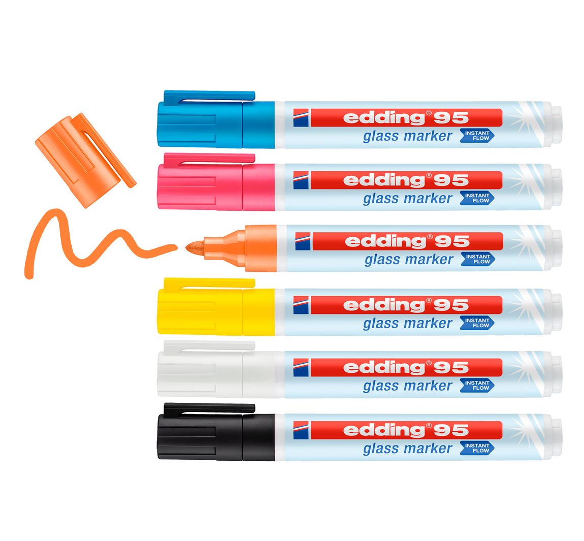 edding 95 Glass Marker-Set - Basic