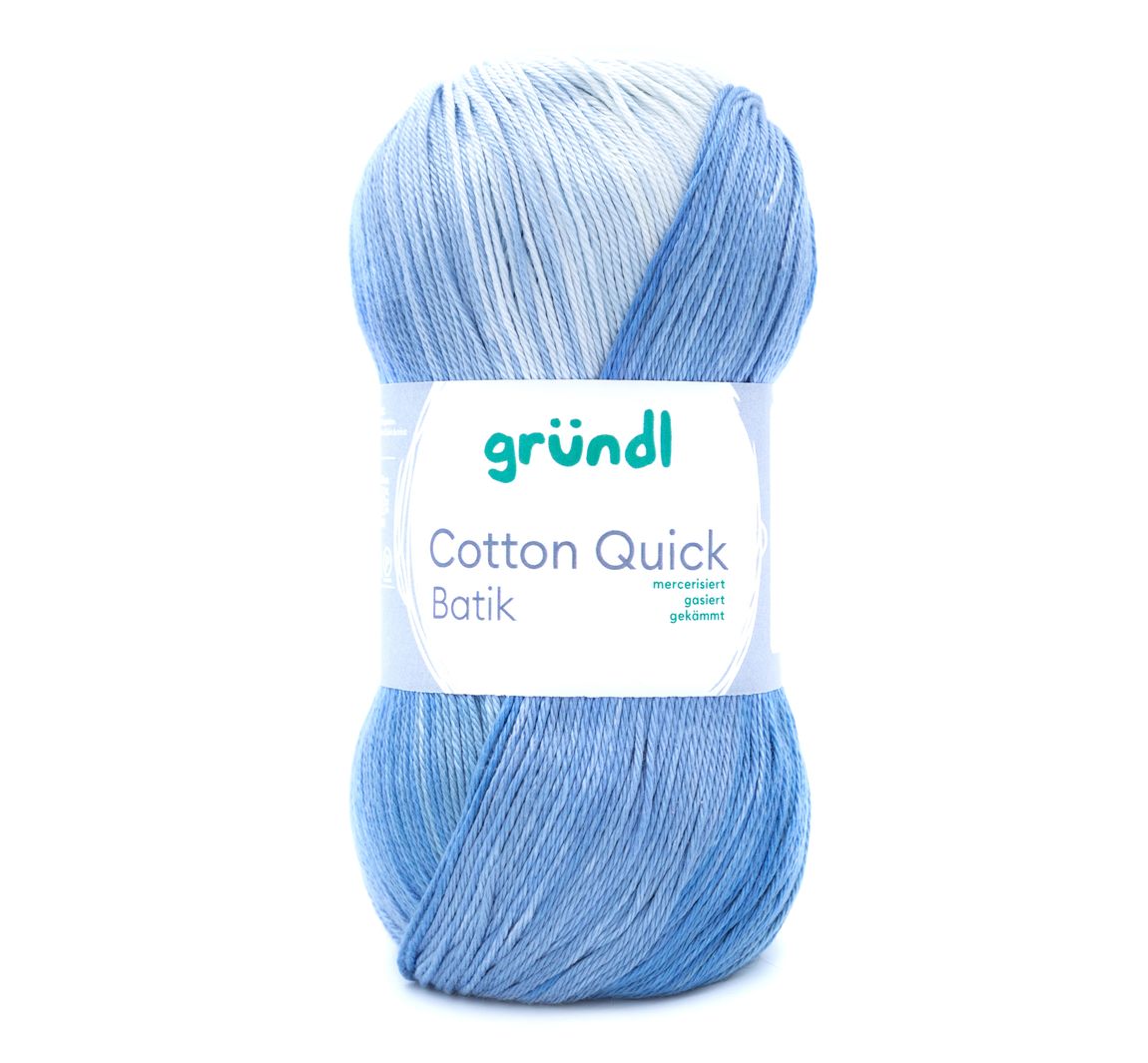 Gründl Cotton Quick Batik - Hellblau/Mittelblau/Dunkelblau