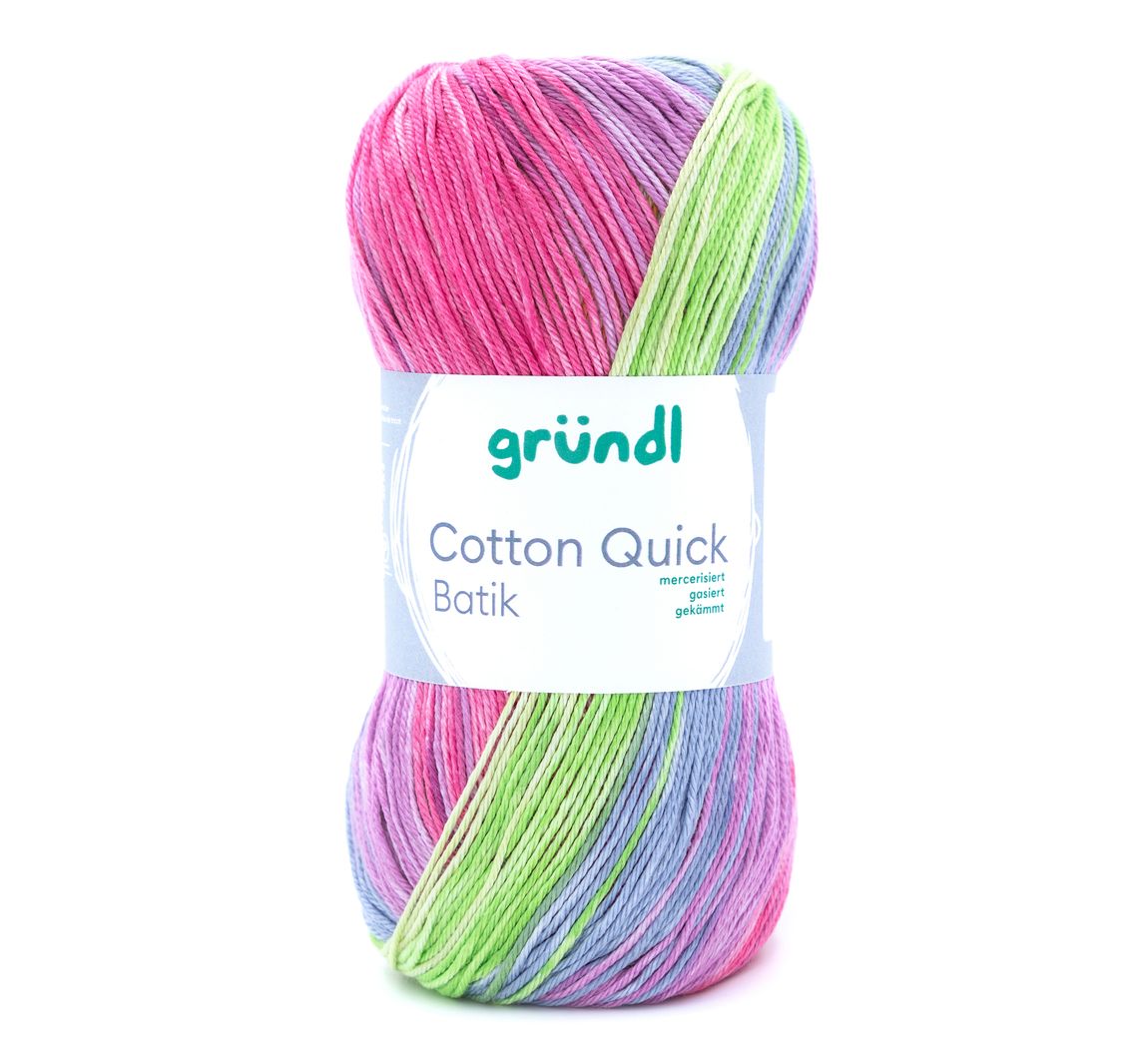 Gründl Cotton Quick Batik - Orange/Grün/Blau/Violett