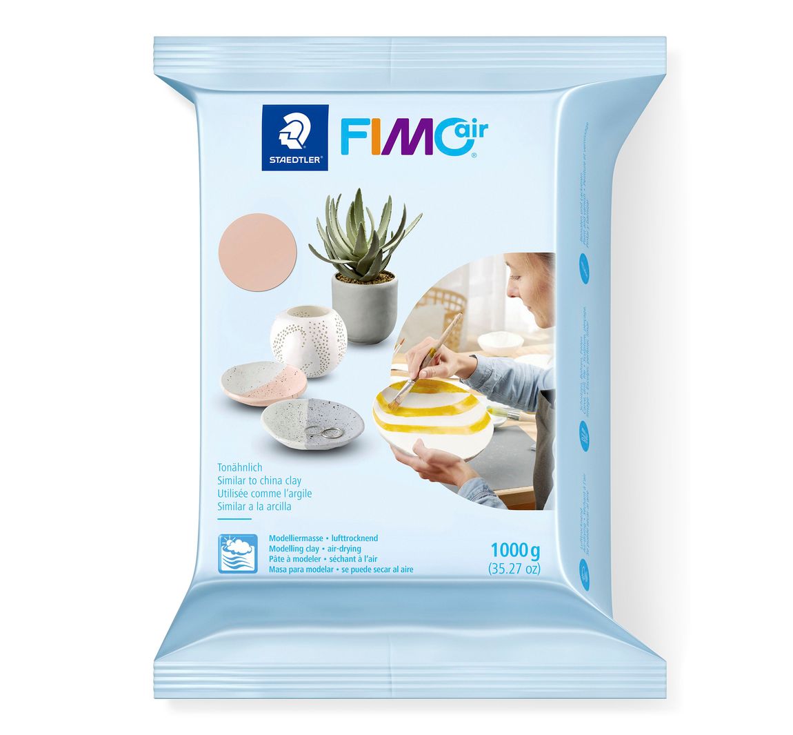 Modelliermasse "FIMOair", 1000 g - Blassrosa