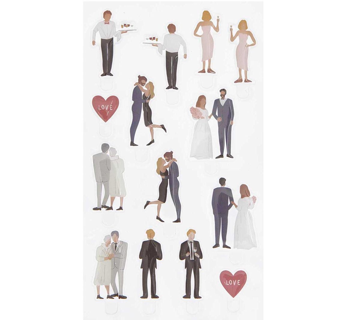 Rico Design Gel Sticker "FIGURICO" - Hochzeit "Klassik"
