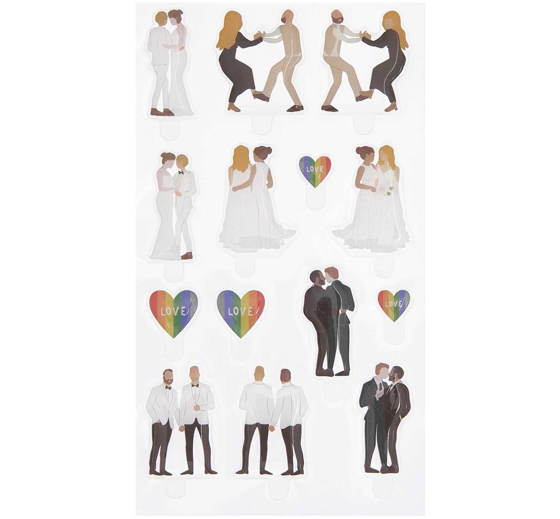 Rico Design Gel Sticker "FIGURICO" - Hochzeit "Modern"