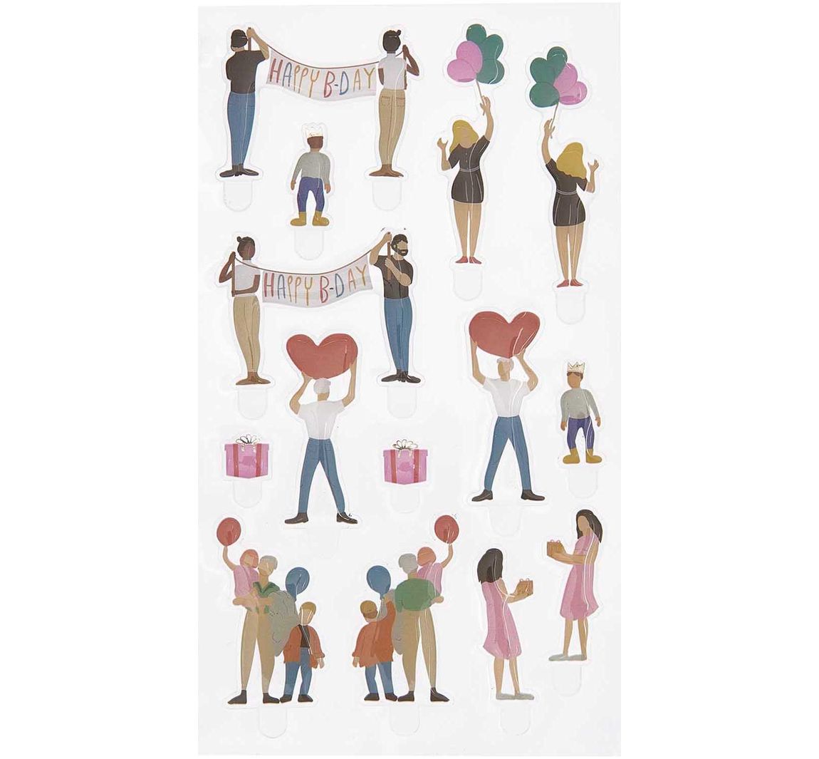 Rico Design Gel Sticker "FIGURICO" - Geburtstag