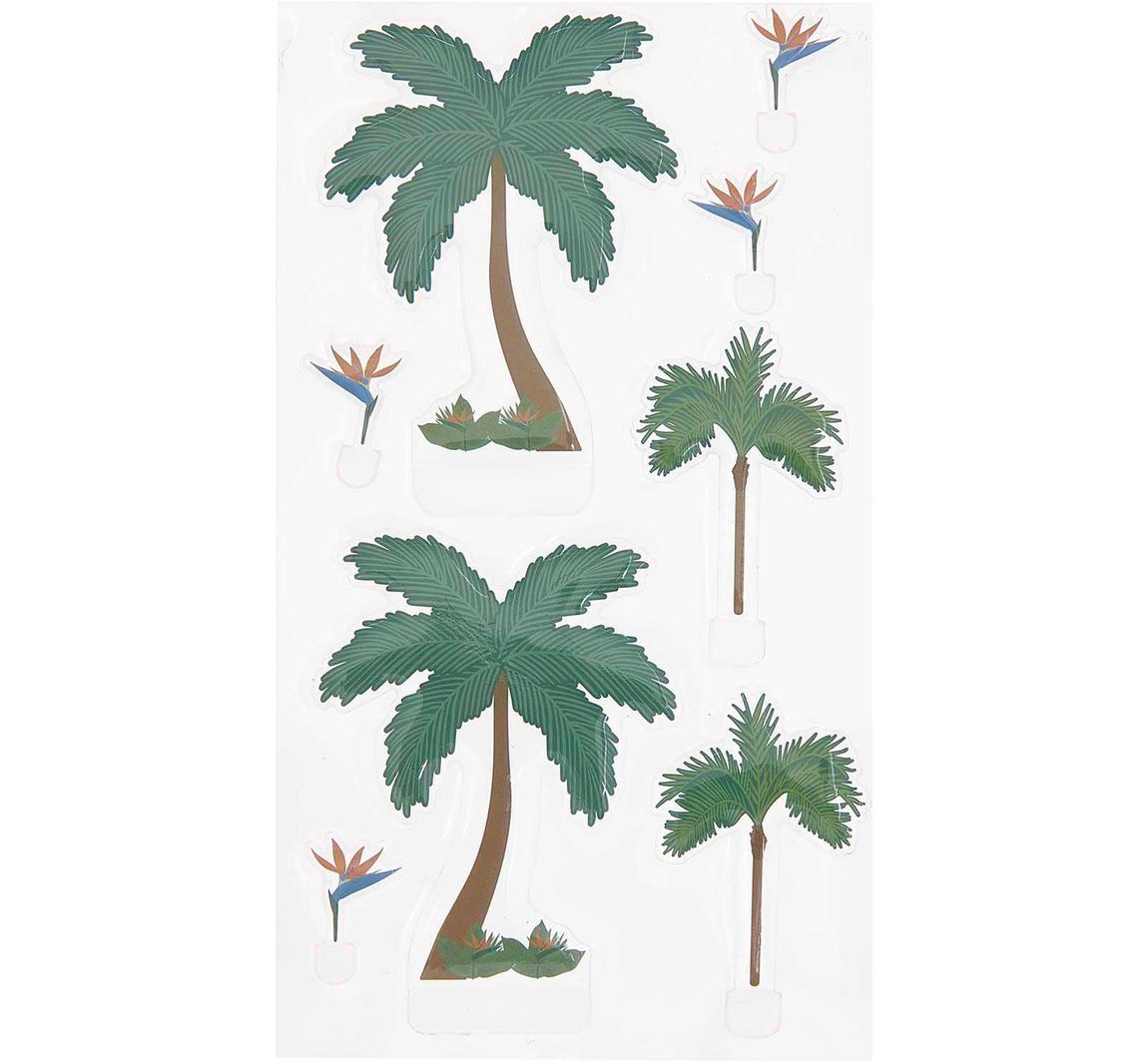 Rico Design Gel Sticker "FIGURICO" - Tropische Pflanzen