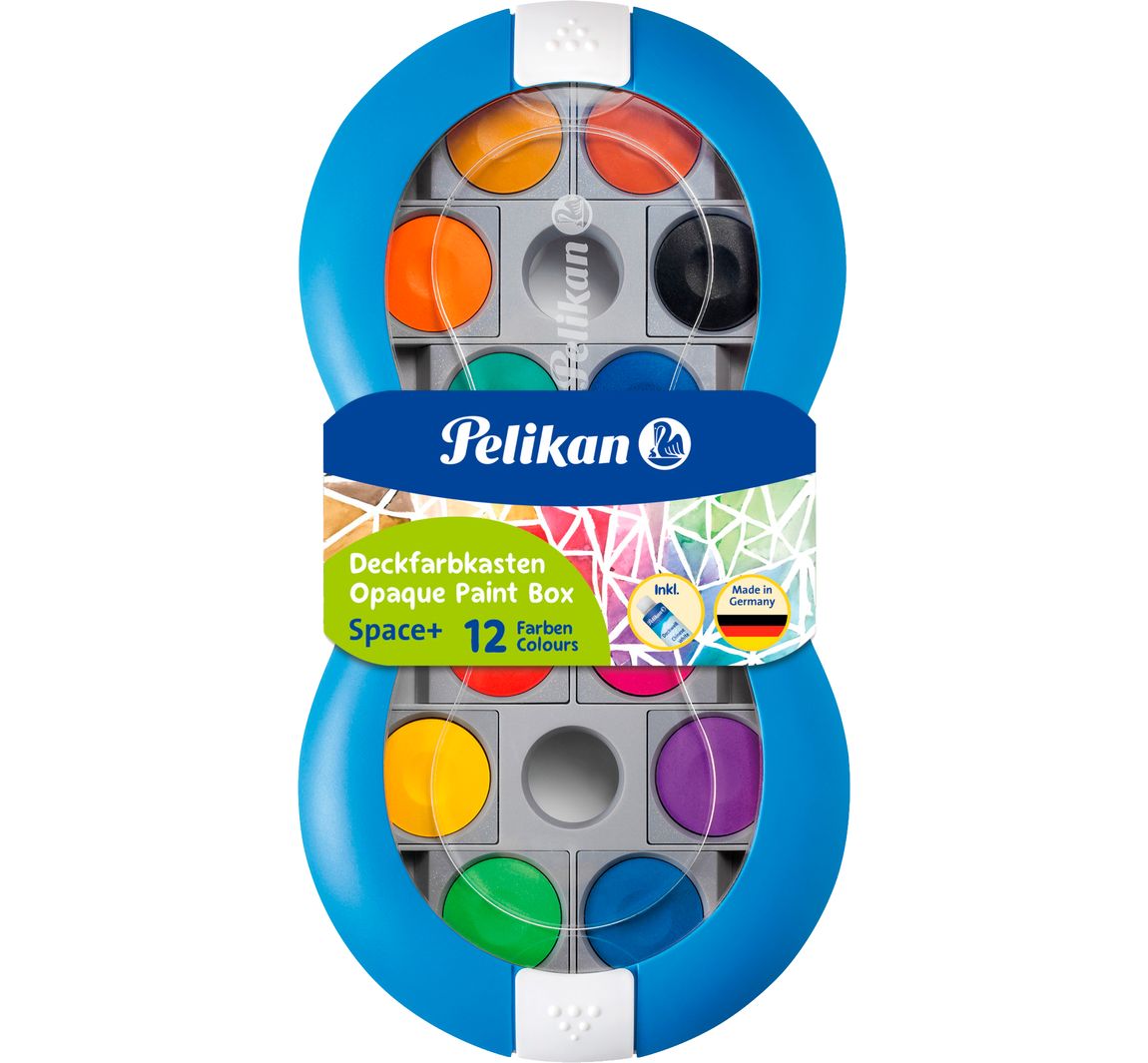 Pelikan Deckfarbkasten "Space", 12 Farben - Blau