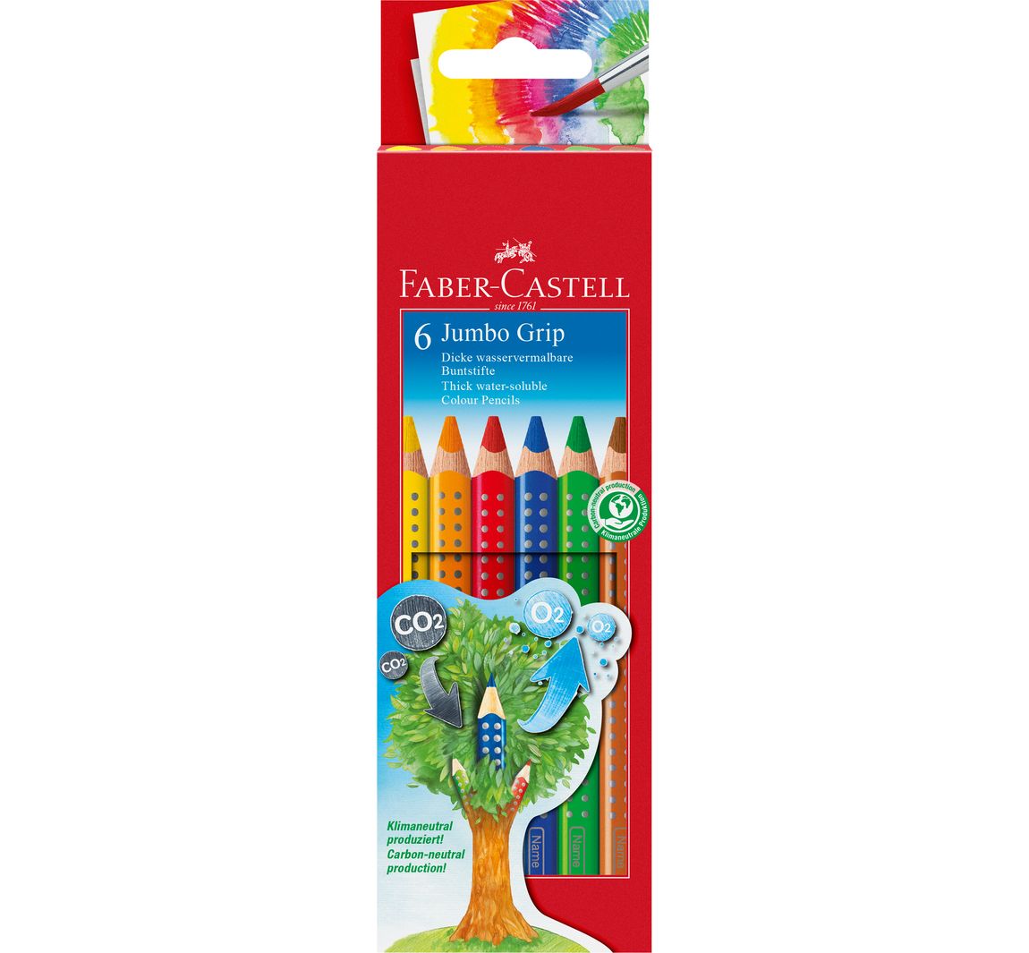 FABER-CASTELL Buntstifte "Jumbo Grip" - 6er-Set