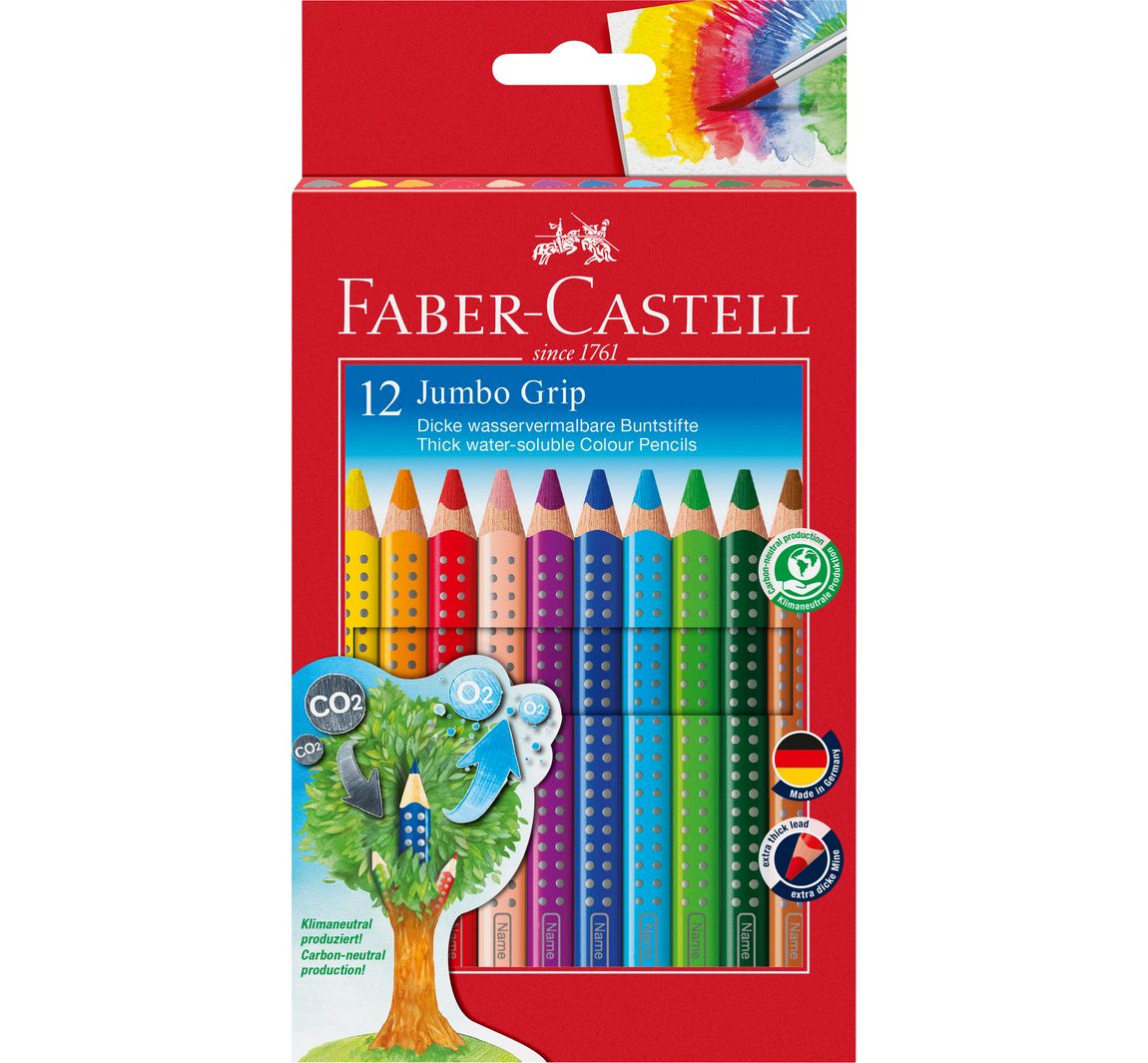 FABER-CASTELL Buntstifte "Jumbo Grip" - 12er-Set