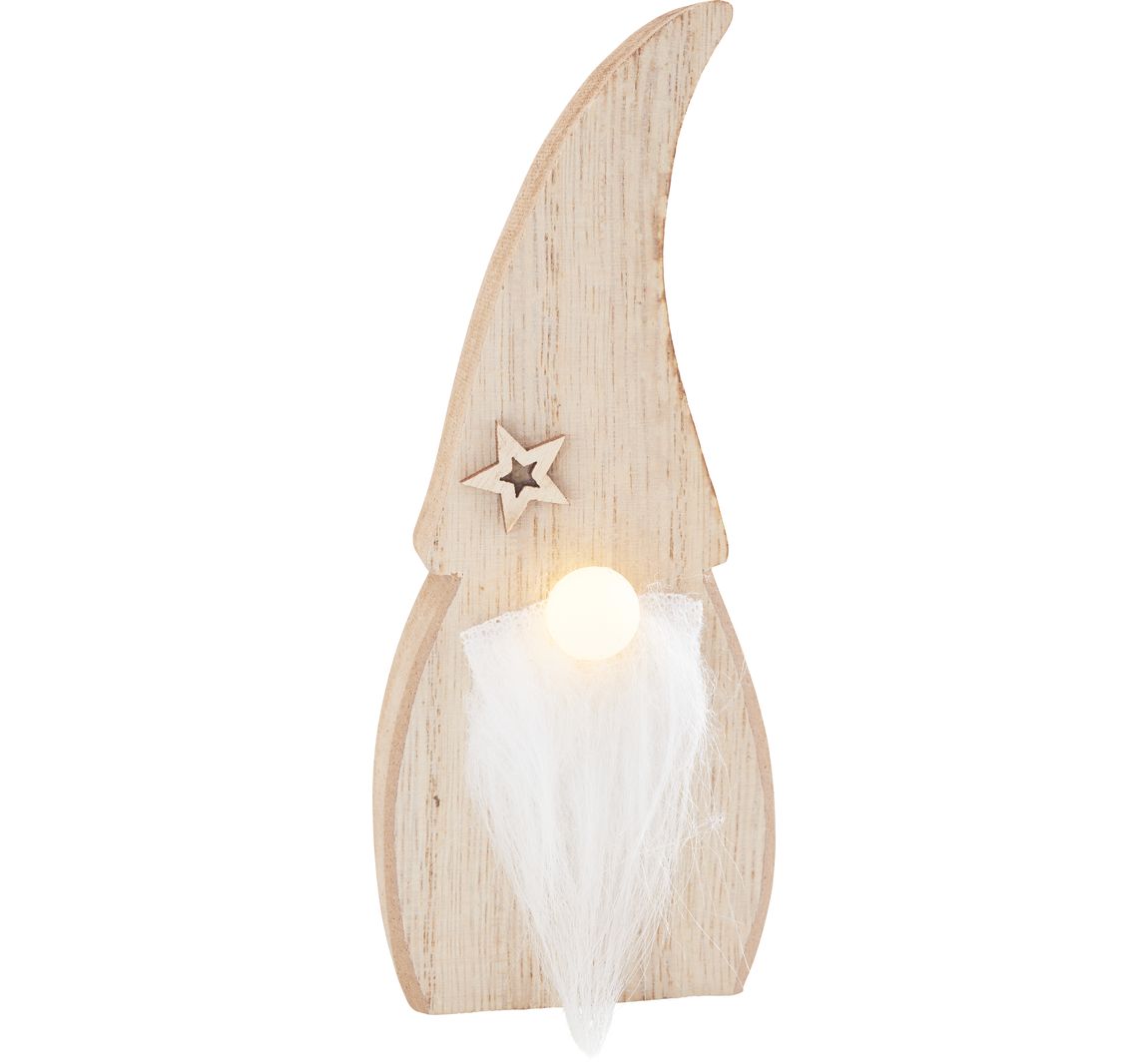 VBS Holz-Wichtel mit LED-Nase - 15 cm