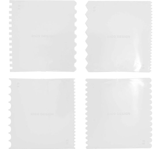 Effektspachtel Set, 4 Stück